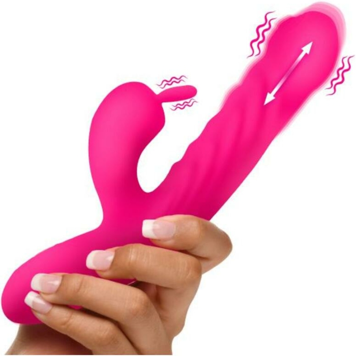 Thrusting And Vibrating Silicone Rabbit Vibrator - Image 1