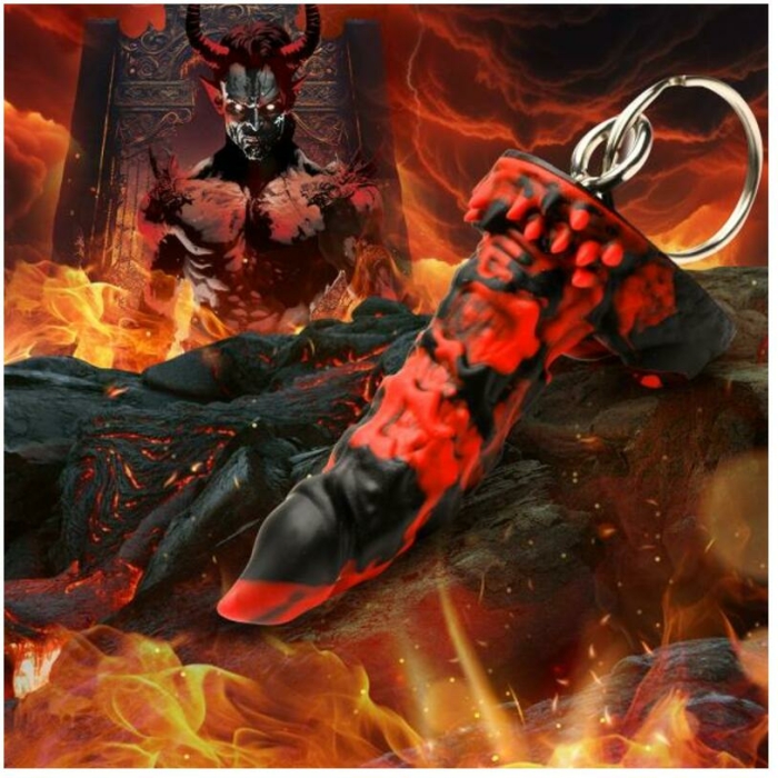 Fire Demon Mini Dildo Key Chain - Image 1