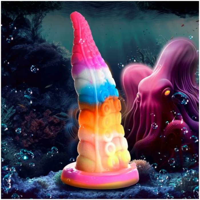 Luminoctopus Glow-in-the-dark Tentacle Silicone Dildo - Image 1