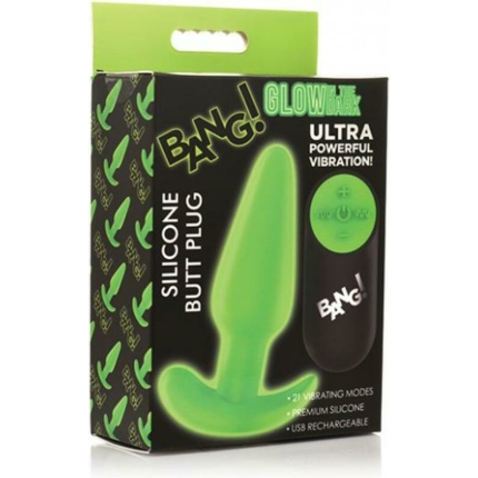 Bang! Glow In The Dark 21x Remote Controlled Butt Plug