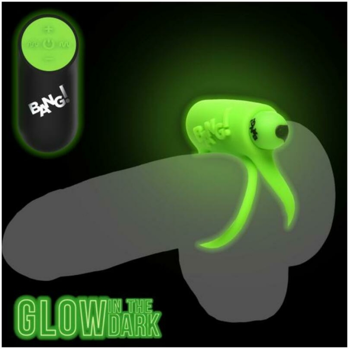 Glow-in-the-dark Silicone Vibrating Cock Ring - Image 1