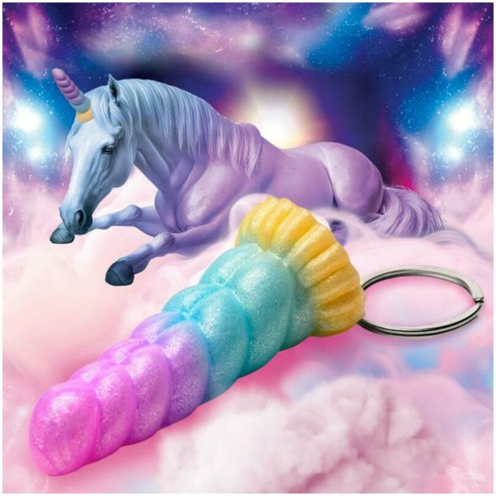 Mystique Unicorn Mini Dildo Key Chain - Image 1