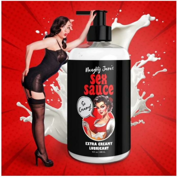 Naughty Jane's Sex Sauce Extra Creamy Lubricant - 16oz - Image 1