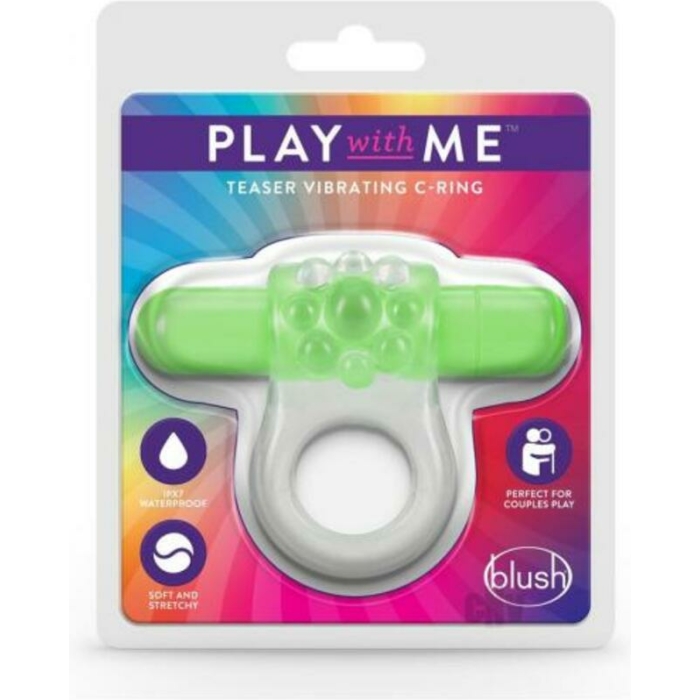 Play With Me - Teaser Vibrating C-ring - Green - Image 1