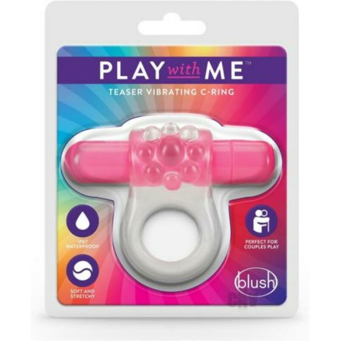 Play With Me  Teaser Vibrating C-ring  Pink - Image 1