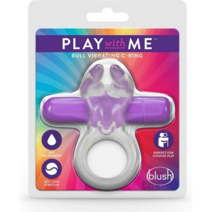 Play With Me - Bull Vibrating C-ring - Purple - Image 1