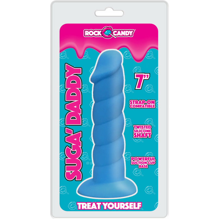 Rock Candy Suga Daddy 7 Silicone Dildo - Blue - Image 1