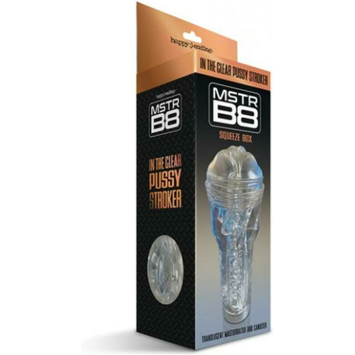 Happy Endings Mstr B8 In The Clear Pussy Stroker Squeeze Box Canister - Image 1