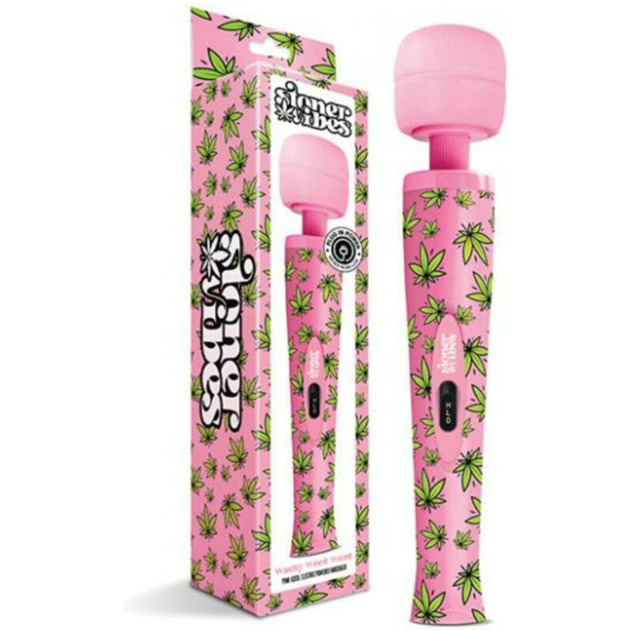 Stoner Vibes Wacky Weed Wand Massager Pink Kush - Image 1