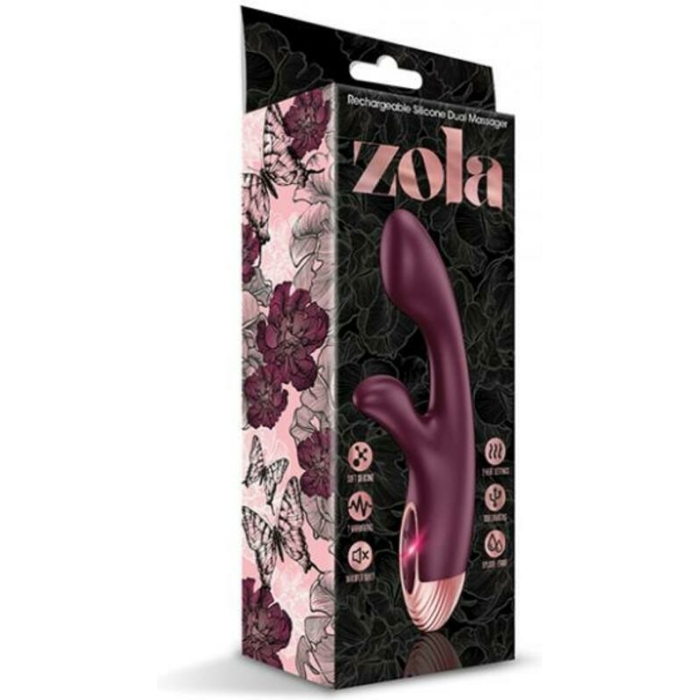 Zola Rechargeable Silicone Warming Dual Massager - Image 1