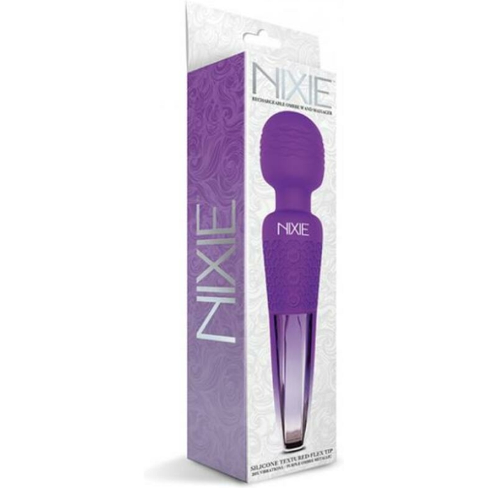 Nixie Rechargeable Wand Massager Purple Ombre Metallic - Image 1