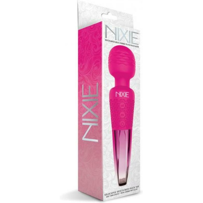 Nixie Rechargeable Wand Massager Pink Ombre Metallic - Image 1