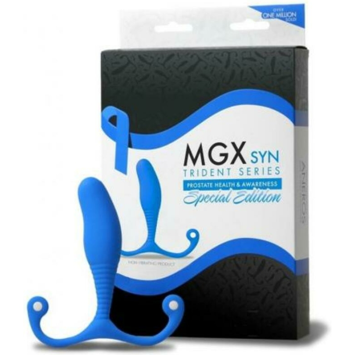 Aneros Special Edition Mgx Syn Trident Series Prostate Stimulator - Blue - Image 1