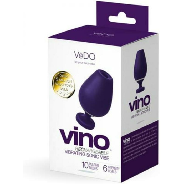 Vedo Vino Rechargeable Vibrating Sonic Vibe Purple - Image 1