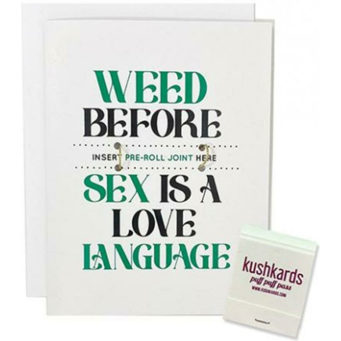 Weed Sex Lang Greeting Card W/matchbook - Image 1