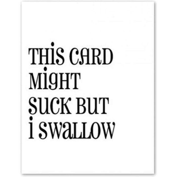 Suck Vs Swallow Greeting Card - Image 1