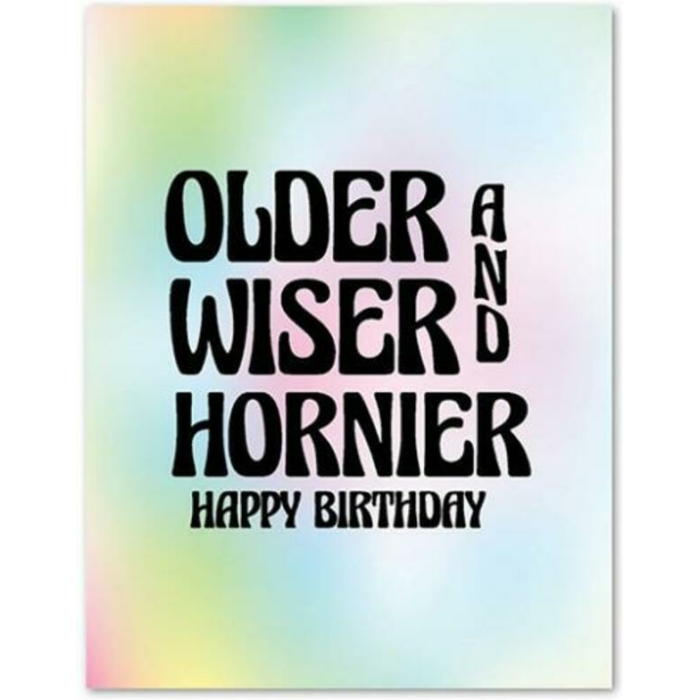 Older, Wiser, & Hornier Birthday Greeting Card - Image 1