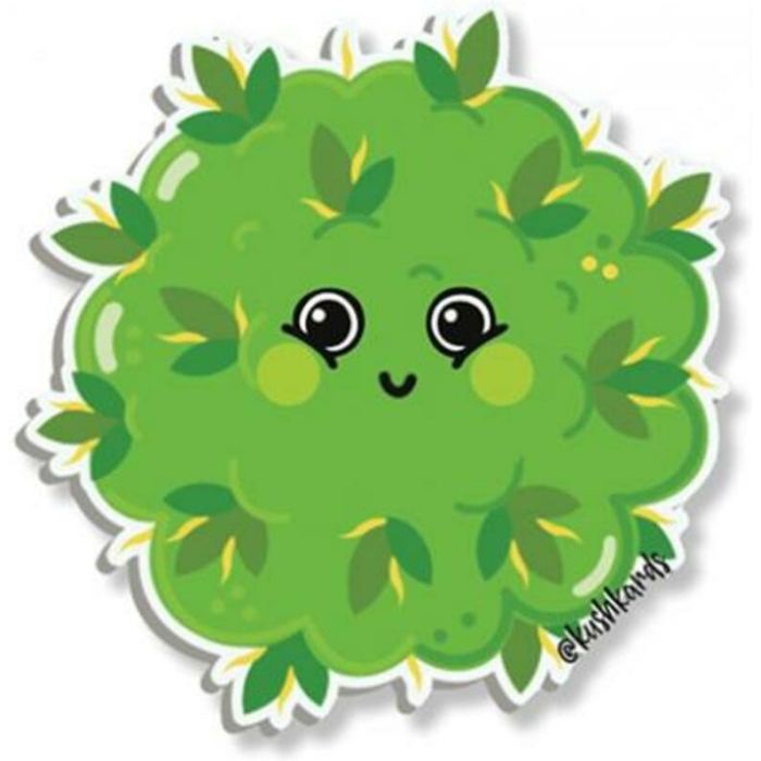 Cute Kush On You Bud Sticker - Pack Of 3 - Image 1