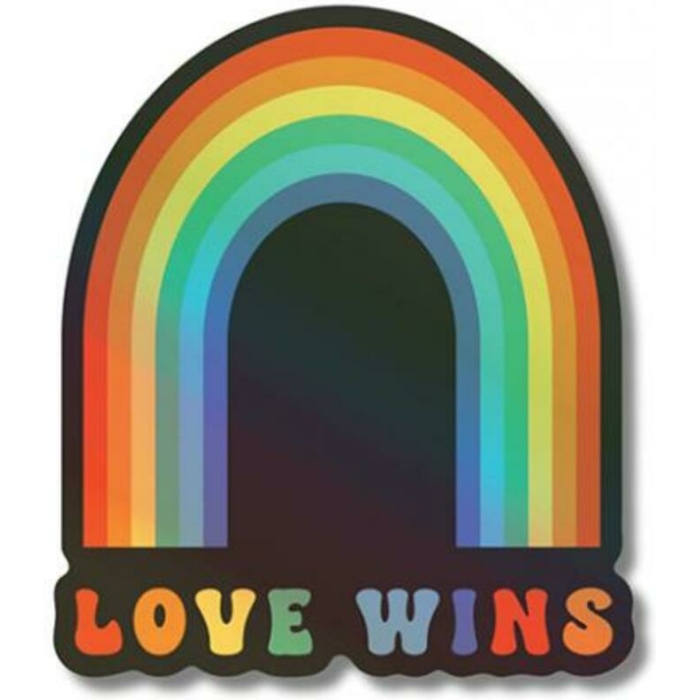 Love Wins Holographic Sticker - Pack Of 3 - Image 1