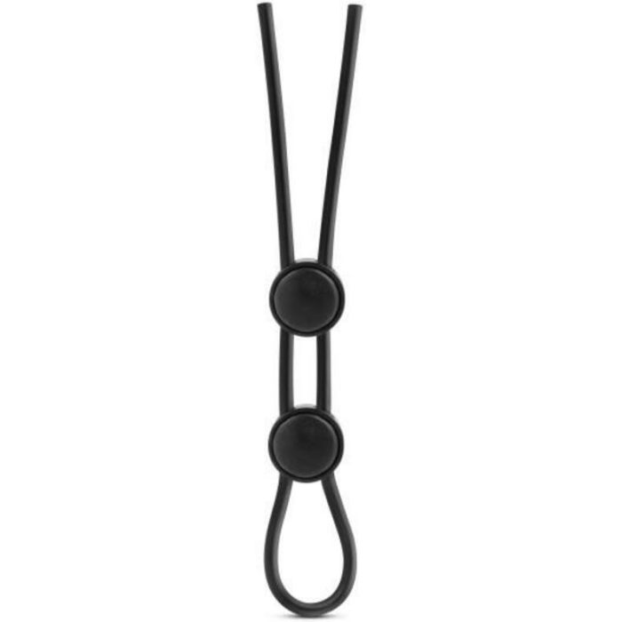 Stay Hard Silicone Double Loop Cock Ring Black - Image 1