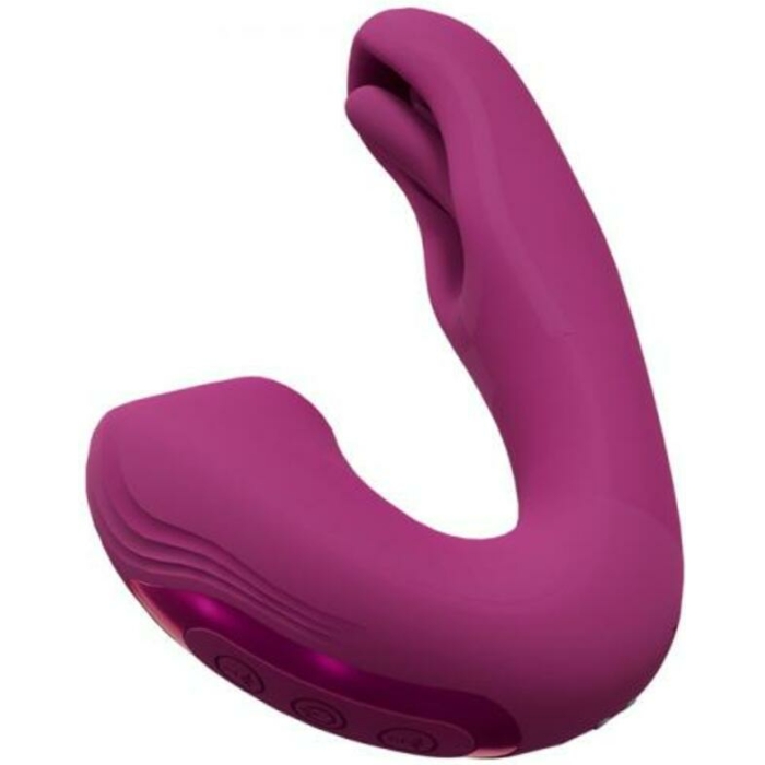 Vive Yuna Rechargeable Dual Motor Airwave Vibrator With Innovative G-spot Flapping Stimulator Pink - Image 1