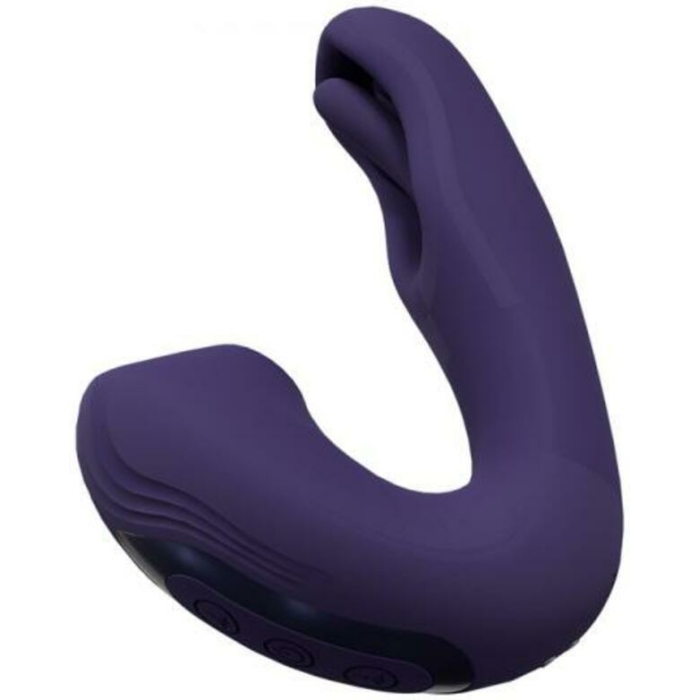 Vive Yuna Rechargeable Dual Motor Airwave Vibrator With Innovative G-spot Flapping Stimulator Purple - Image 1