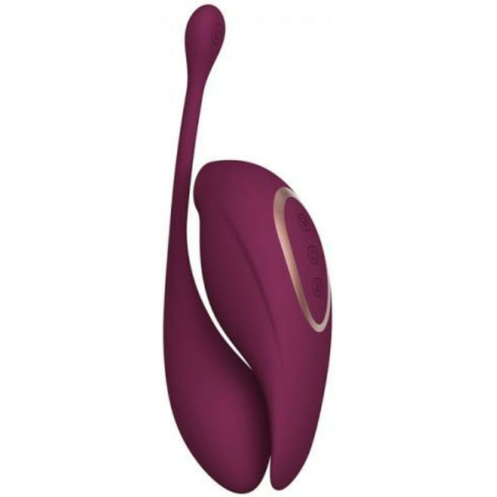 Twitch 2 Rechargeable Suction And Flapping Vibrator With Remote Control Vibrating Egg Burgundy - Image 1