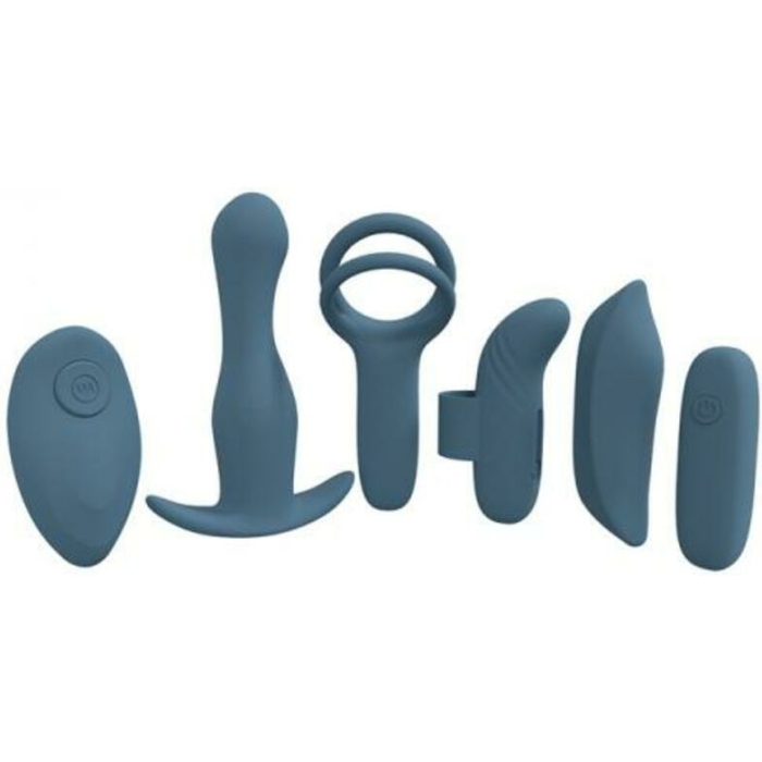 Loveline Supreme Weekend Kit Silicone Rechargeable Waterproof Blue/grey - Image 1