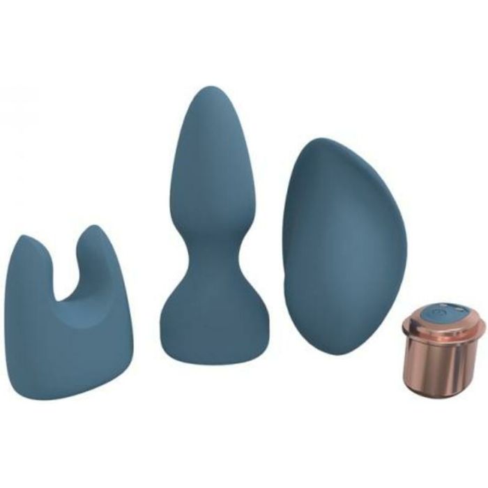 Loveline Ultimate Kit 10 Speed Silicone Rechargeable Waterproof Blue/grey - Image 1
