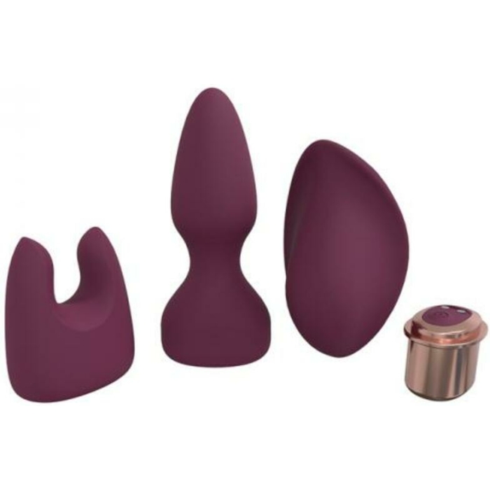 Loveline Ultimate Kit 10 Speed Silicone Rechargeable Waterproof Burgundy - Image 1