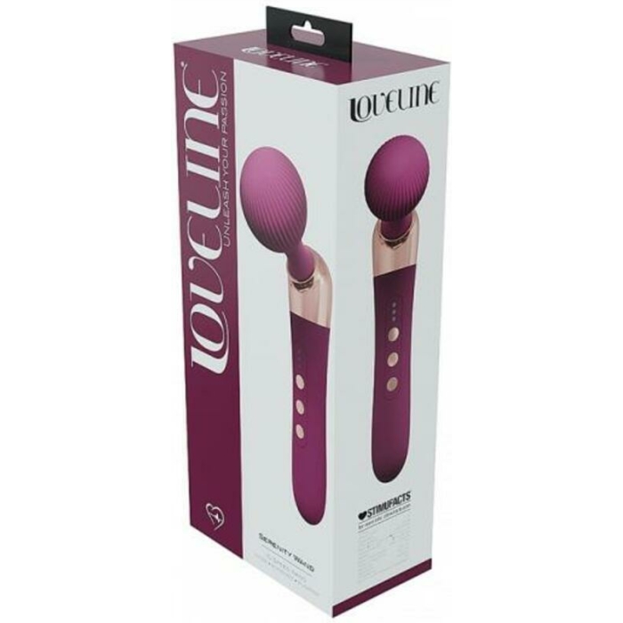 Loveline Serenity Wand Silicone Rechargeable Splashproof Burgundy - Image 1