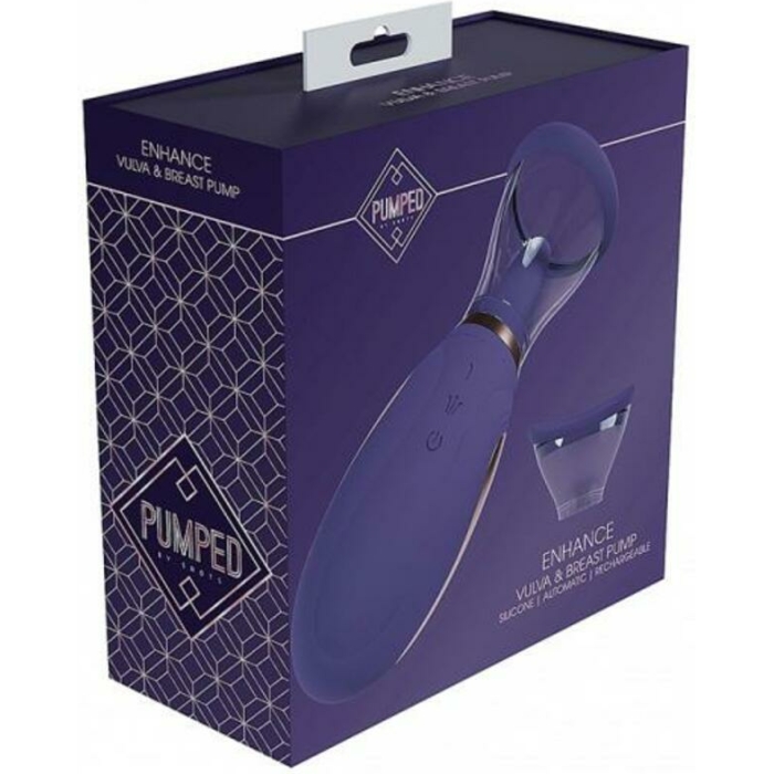 Pumped Enhance Automatic Rechargeable Vulva & Breast Pump Purple - Image 1