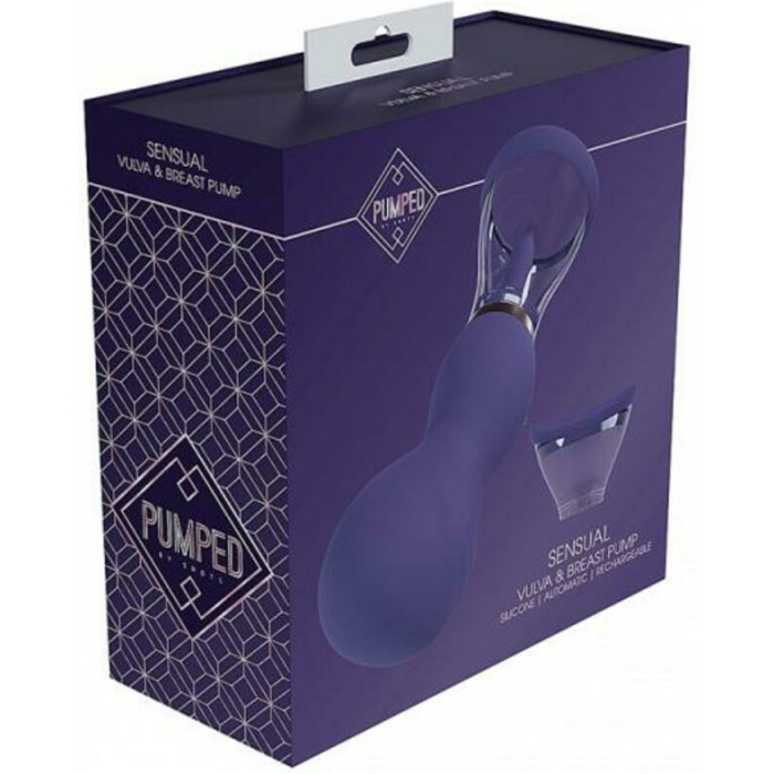 Pumped Sensual Automatic Rechargeable Vulva & Breast Pump Purple - Image 1