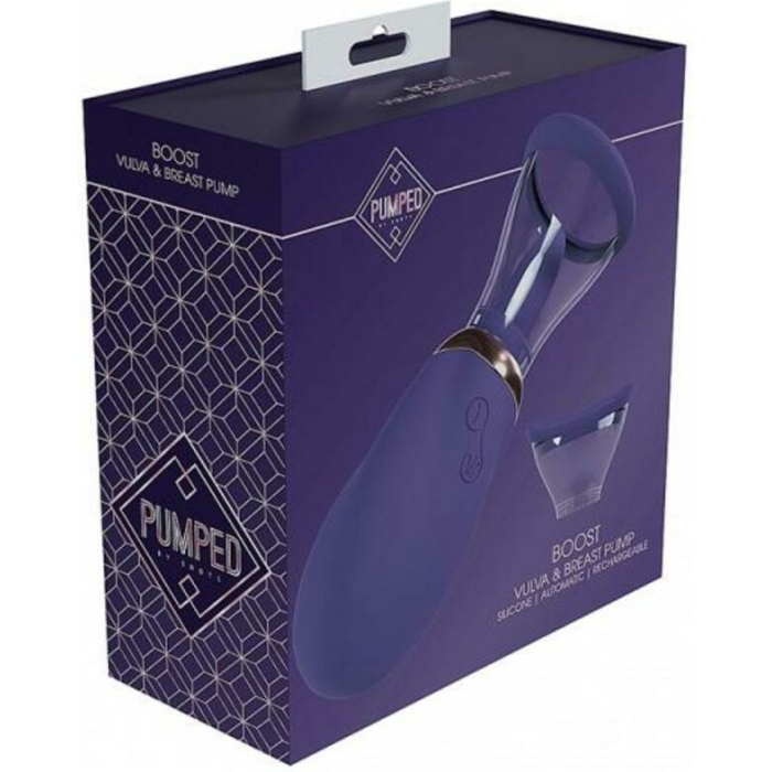 Pumped Boost Automatic Rechargeable Vulva & Breast Pump Purple - Image 1