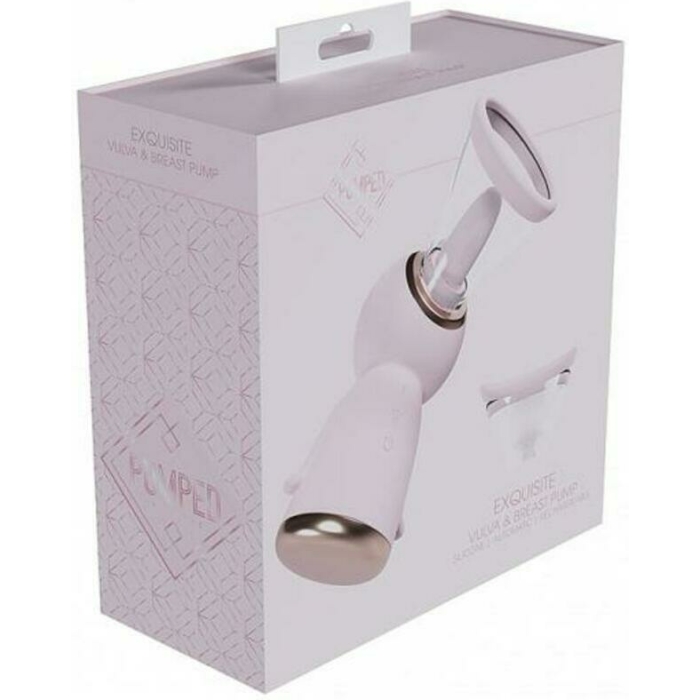 Pumped Exquisite Automatic Rechargeable Vulva & Breast Pump Pink - Image 1