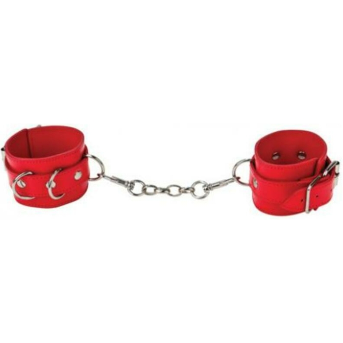 Ouch Leather Cuffs Red - Image 1