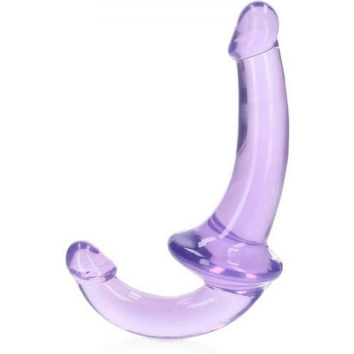 Realrock Crystal Clear 6 In. Strapless Strap-on Dildo Purple - Image 1