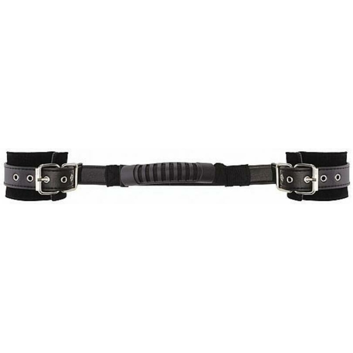 Ouch Adjustable Leather Handcuffs Black - Image 1