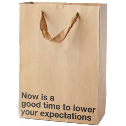 Snarky Gift Bags Lower Your Expectations 3pk