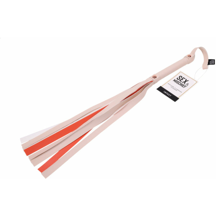 Sportsheets Sex & Mischief Peaches 'n CreaMe Stripe Flogger - Image 1