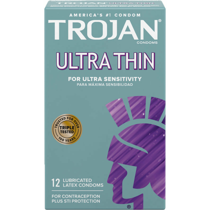Trojan Sensitivity Ultra Thin Latex Condoms 12 Pack - Image 1