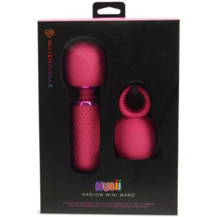 Nu Sensuelle Harlow Nubii Mini Wand W/ Masturbator Pink - Image 1