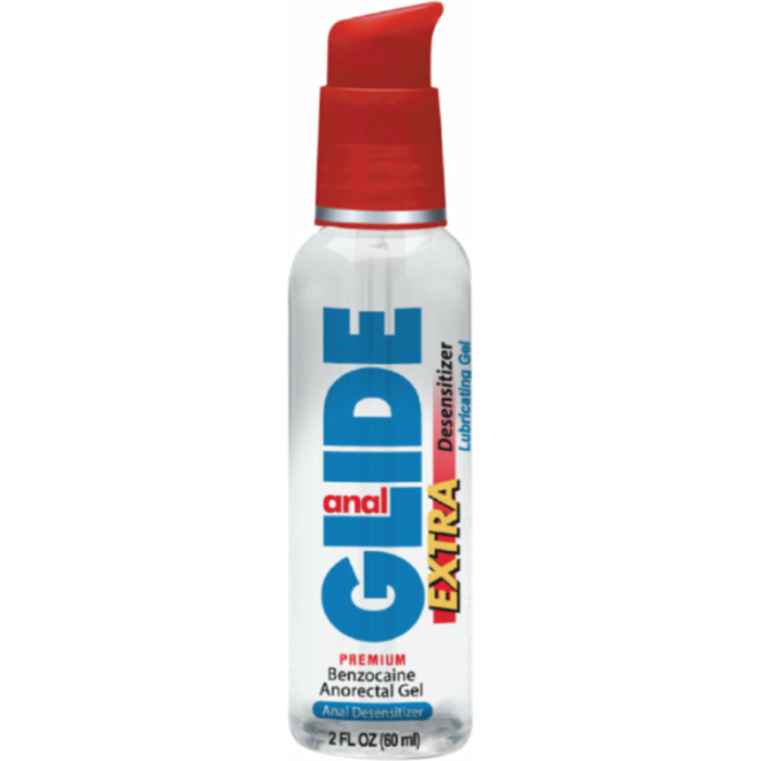 Body Action Anal Glide Extra 2 Fl Oz Water Based Desensitizing Lubricant - Image 1
