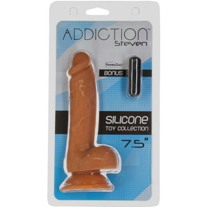 Addiction 100% Silicone Steven 7.5in Caramel - Image 1
