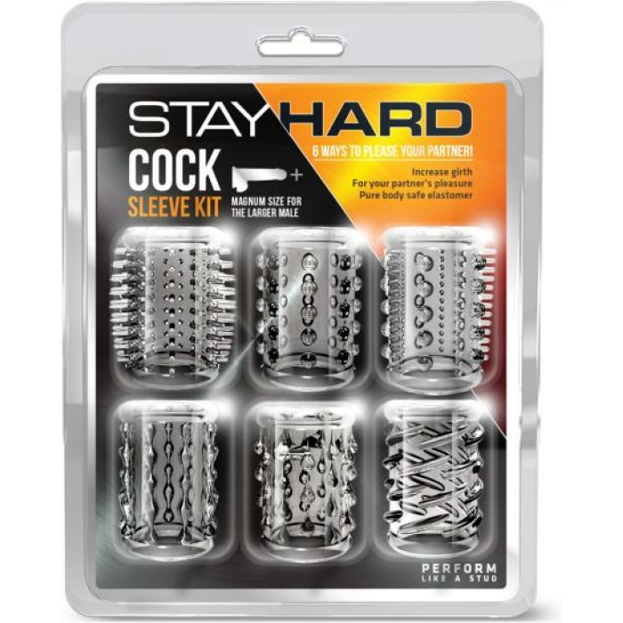 Stay Hard Cock Sleeve Kit Clear 6 Pack - Image 3