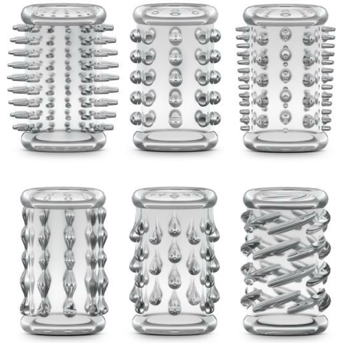 Stay Hard Cock Sleeve Kit Clear 6 Pack - Image 1
