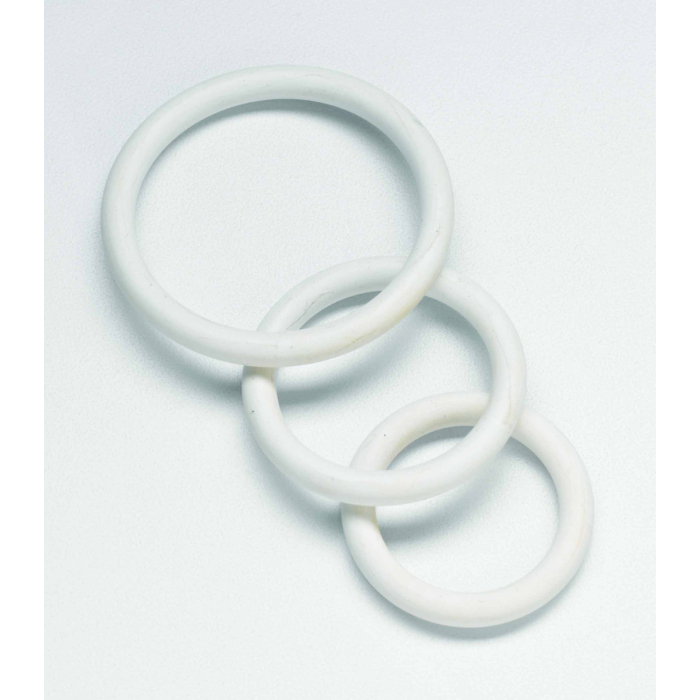 Spartacus Nitrile Cock  Ring Set - White Pack of 3 - Image 1