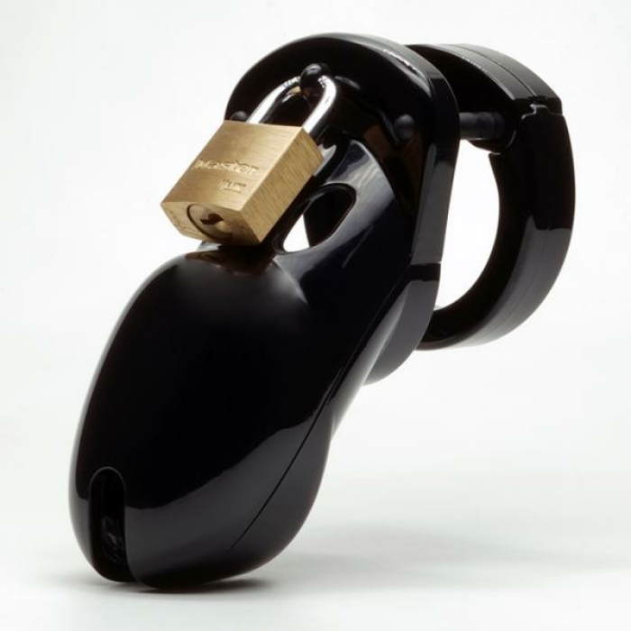 Cb-3000 Black 3in Chastity Cage W/ Complete Kit - Image 1