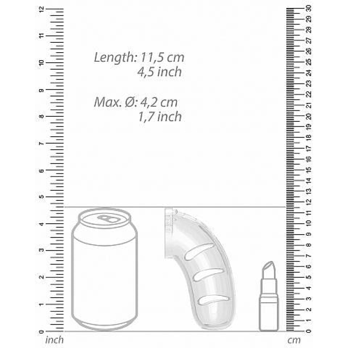 Mancage Chastity Cock Cage With Butt Plug #11 Clear Medium - Image 3