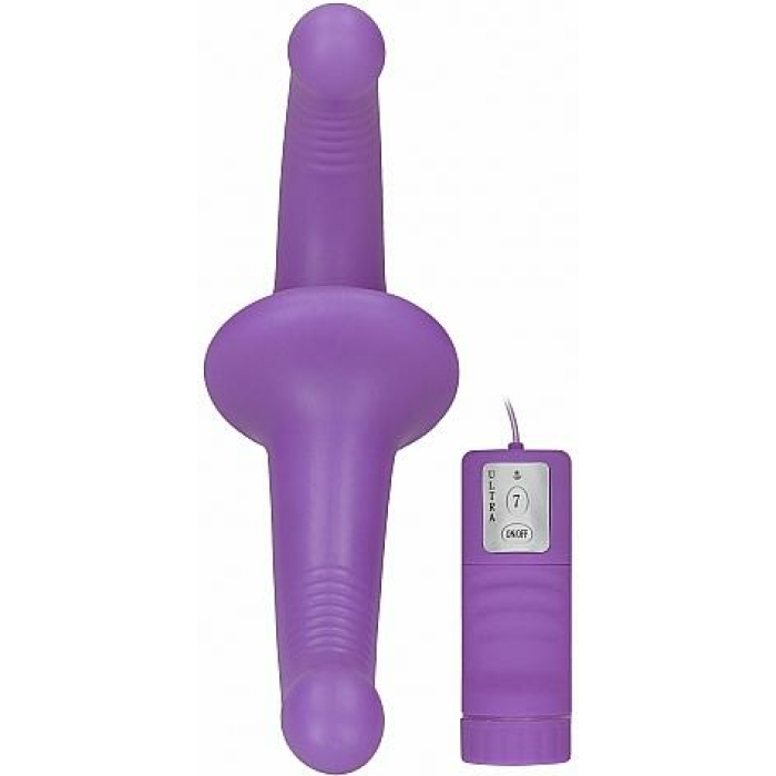 Ouch Vibrating Silicone Strapless Strap On Purple - Image 2